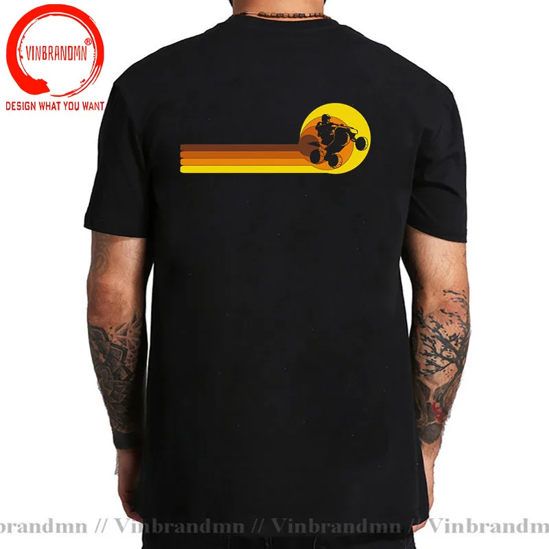 ATV Quad Bike Offroad Vehicles 70s 80s Vintage T Shirt Men Retro ATV Quad Motocross T-Shirt Motorcycle Motobike Sports Clothing