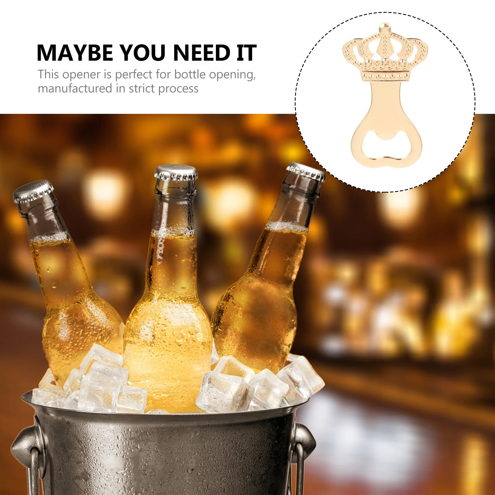 

12pcs Crown Bottle Opener Rhinestone Zinc Alloy Beer Opener Beverage Cap Lifter For Home Bar Restaurant Wedding Party