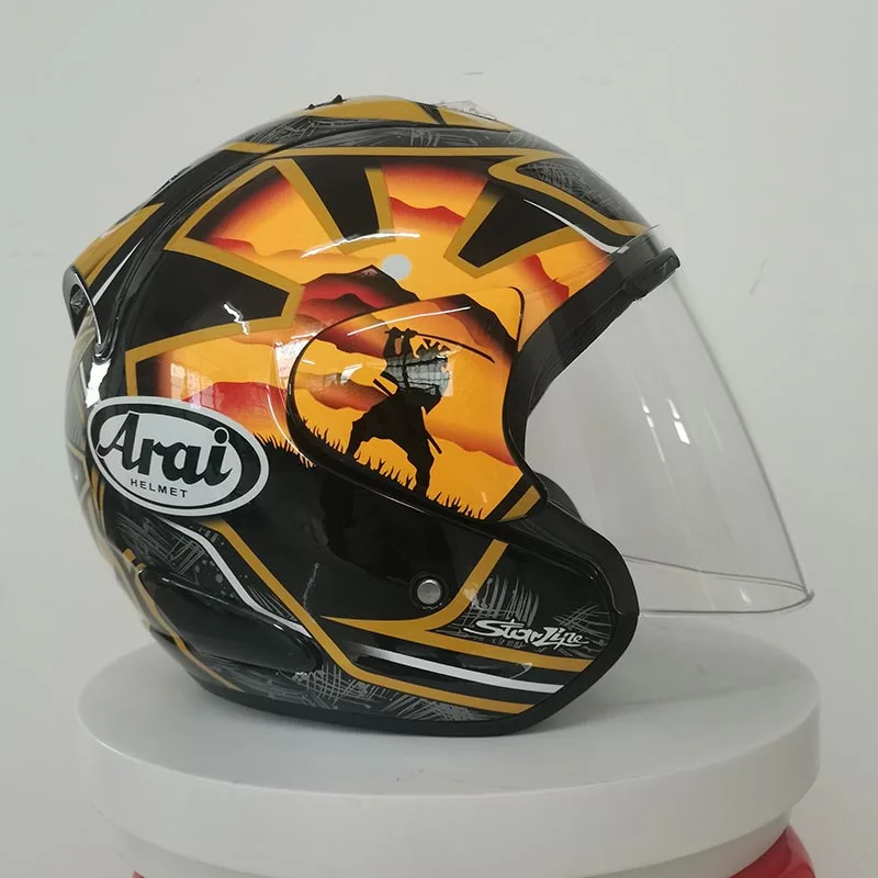 

Open Face Helmet SZ RAM 4 PEDROSA GOLD 3/4 Helmet Off Road Racing Motocross Motorcycle Helmet