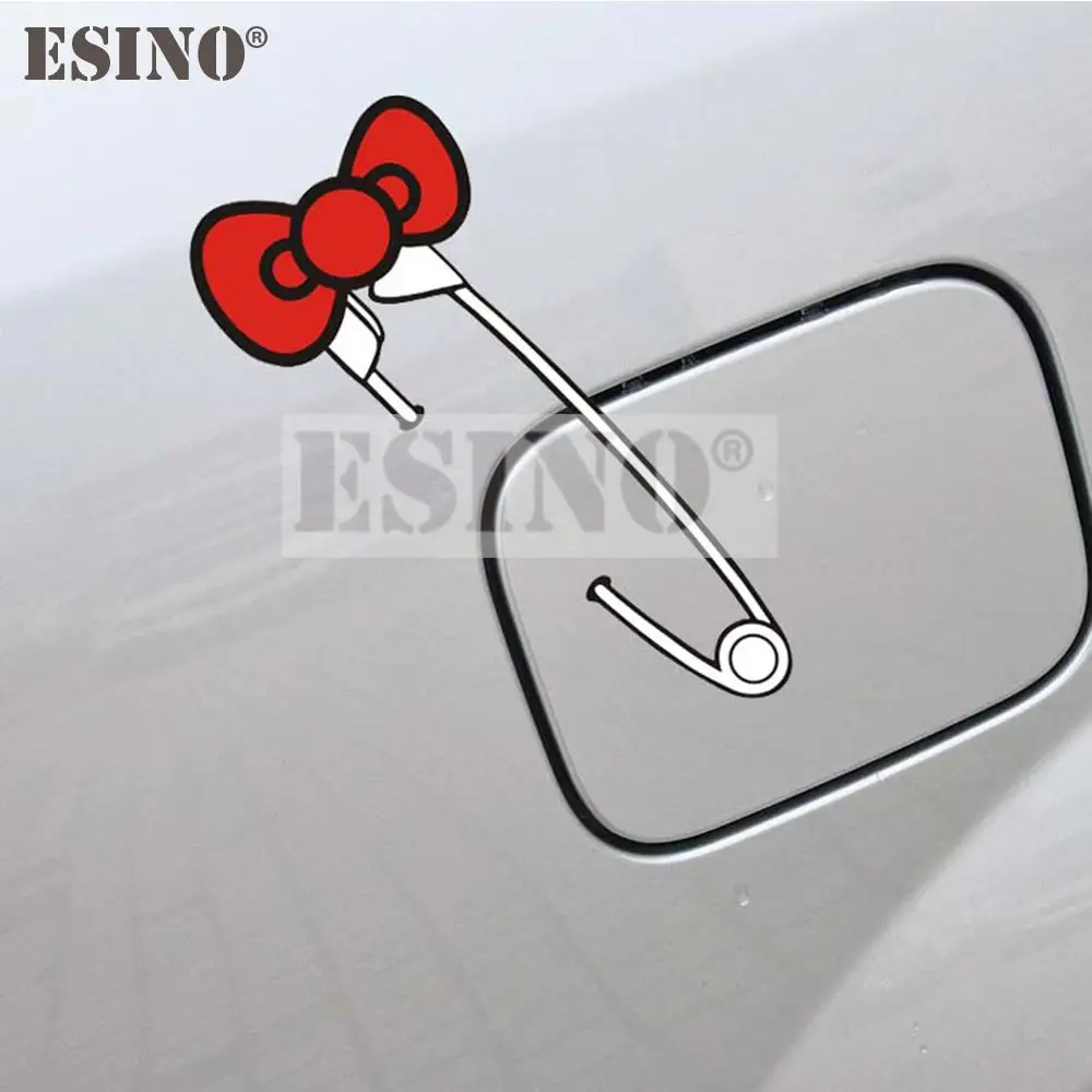 

Car Styling Funny Bow-knot Rosette Knot Paper Clip PVC Waterproof Sticker Bumper Glass Body Creative Pattern Vinyl Decal