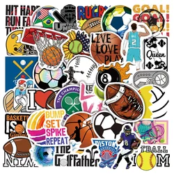 10/30/50pcs Mix Sports Ball Game Stickers Football Basketball Rugby Decal Laptop Phone Skateboard Car Motorcycle Luggage Sticker