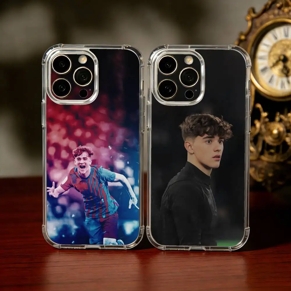 T-Teen F-Football G-Gavi Phone Case For iPhone17,16,15,14,13Pro Max,us,Soft Silicone Transparent Cover