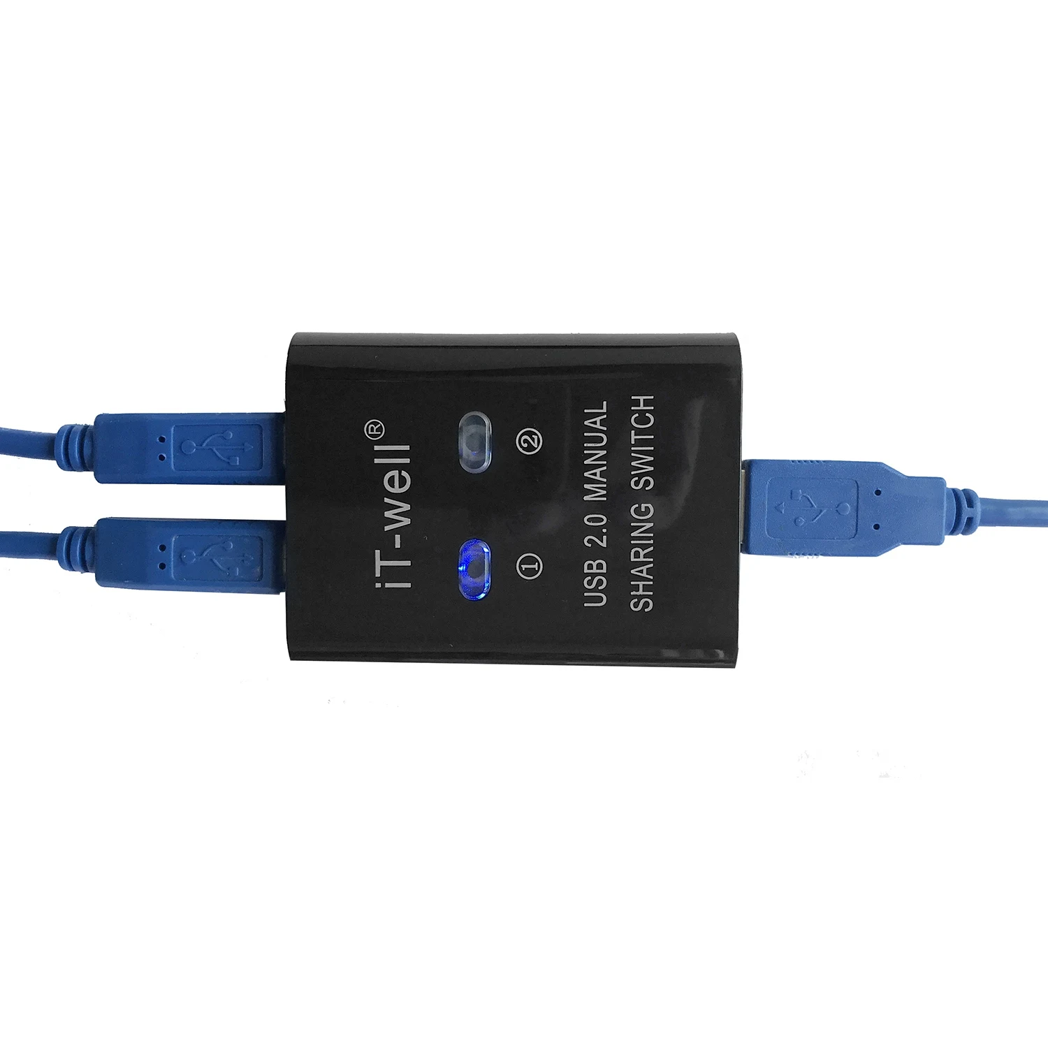 อุปกรณ์แชร์เครื่องพิมพ์ USB, อุปกรณ์แชร์เครื่องพิมพ์ 2 ใน 1 ออก, คู่มือ 2 พอร์ต Kvm Switching Splitter Hub Converter สีดํา