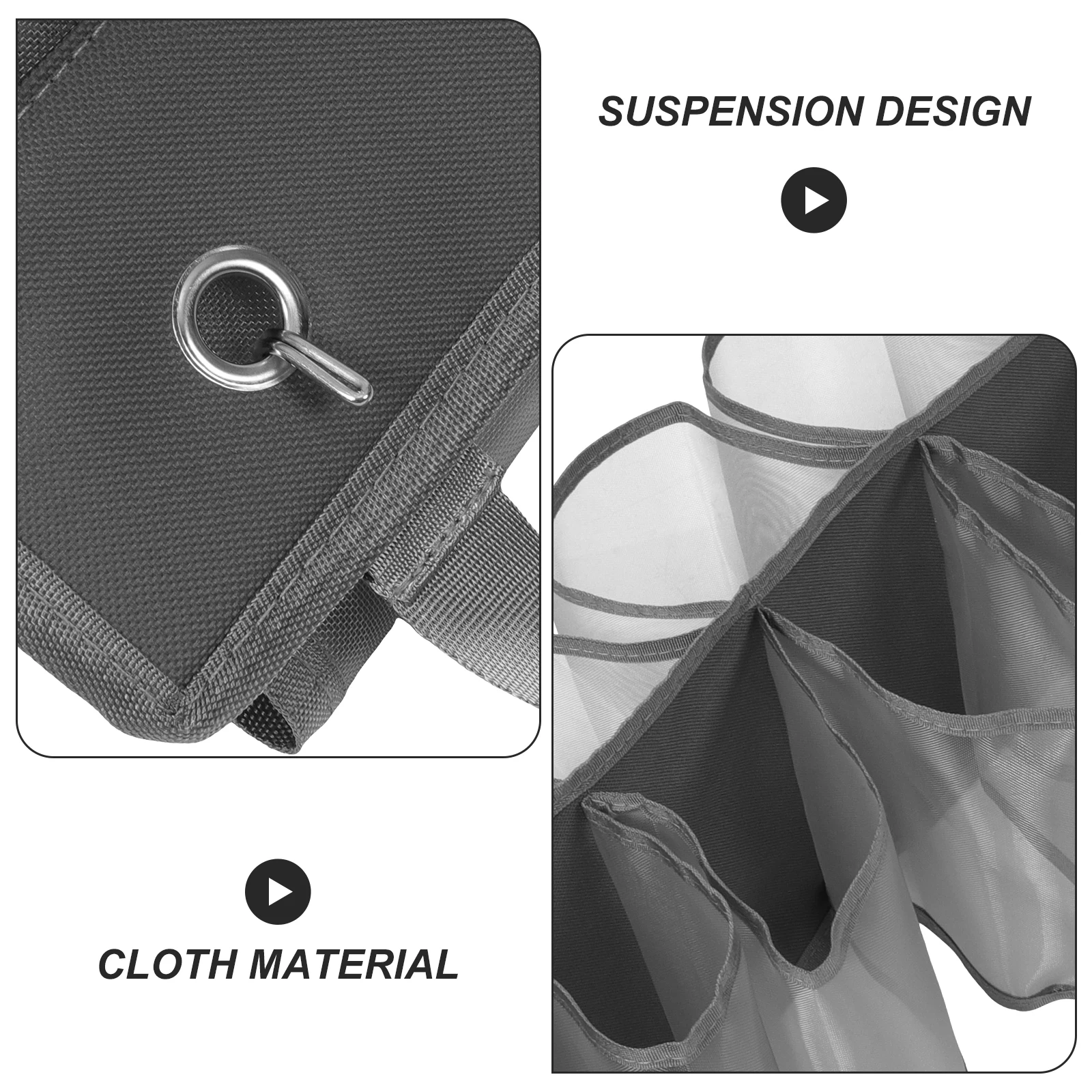 

Yoga Pants Hanging Bag 16 Compartments Grey Closet Storage Organizer Gym Clothes Legging T Shirt Holder Shoe Pouch