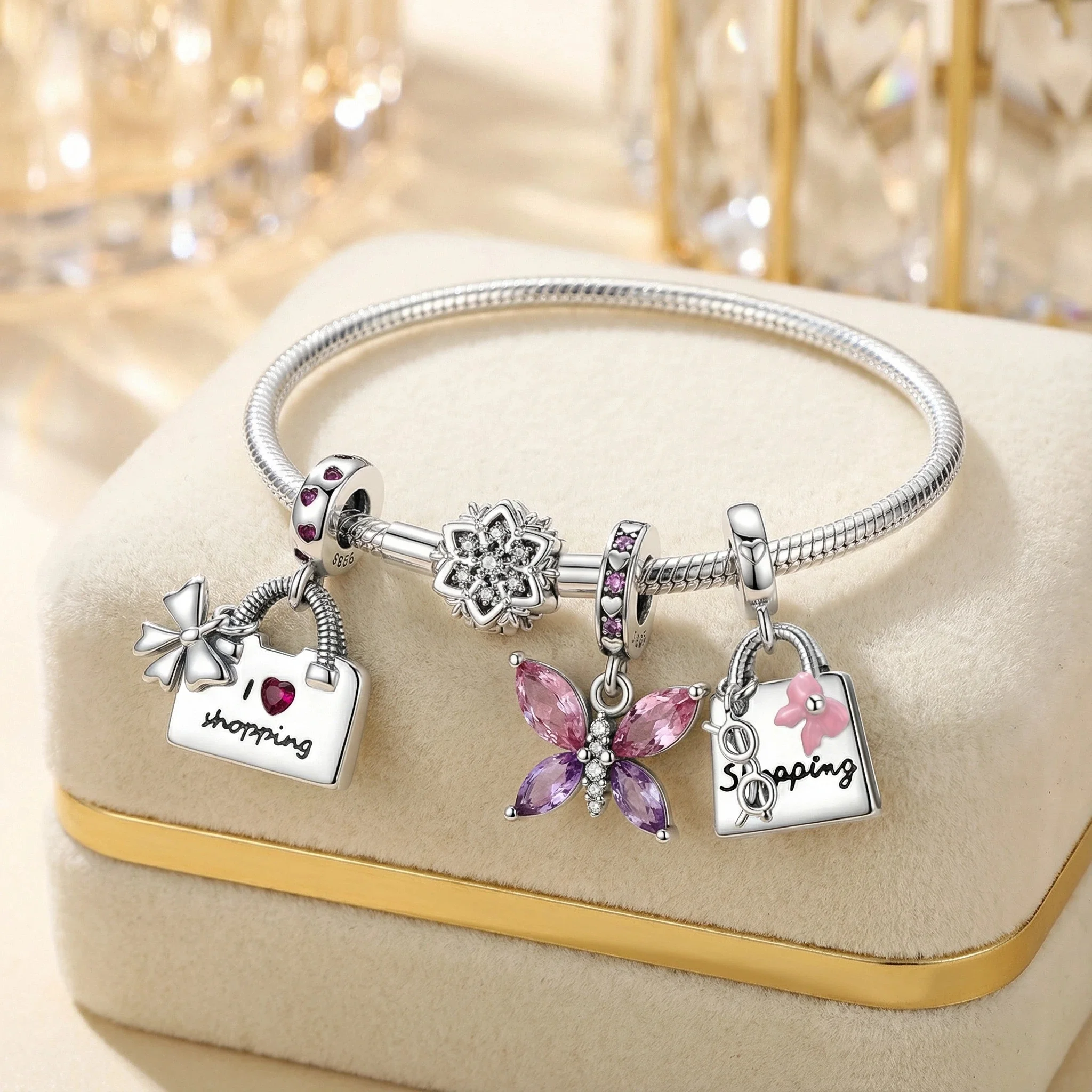 

Подвеска-бабочка из стерлингового серебра 925 пробы с кубическим цирконием, для браслетов и ожерелий своими руками, подарок для нее, Colgante Plata