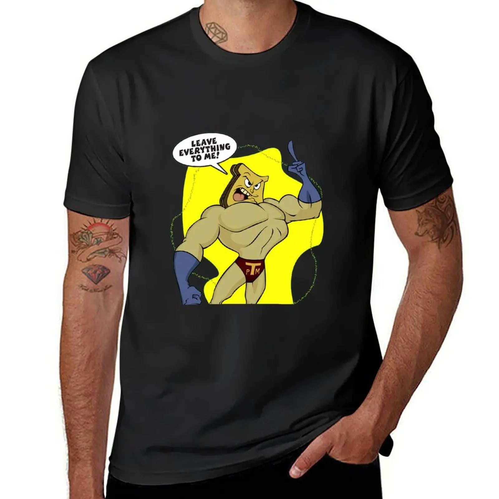 

Powdered Toast Man Ren and Stimpy Show T-Shirt oversized plus sizes kawaii clothes black t shirts for men