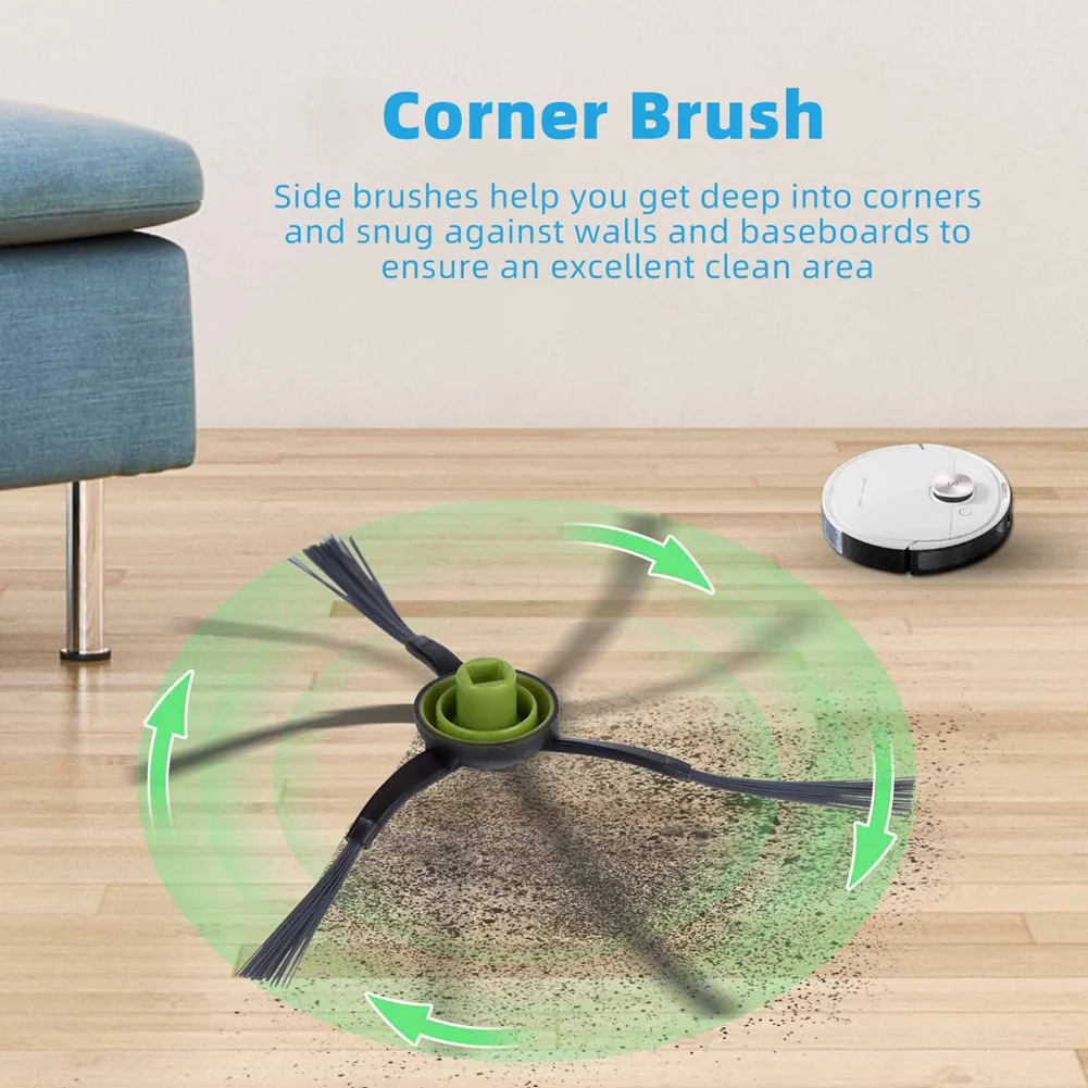 Für ecovacs deebot ozmo n7 n8 t5 t9 yeedi 2 Hybrid roboter Staubsauger Ersatzteile Seiten bürsten filter