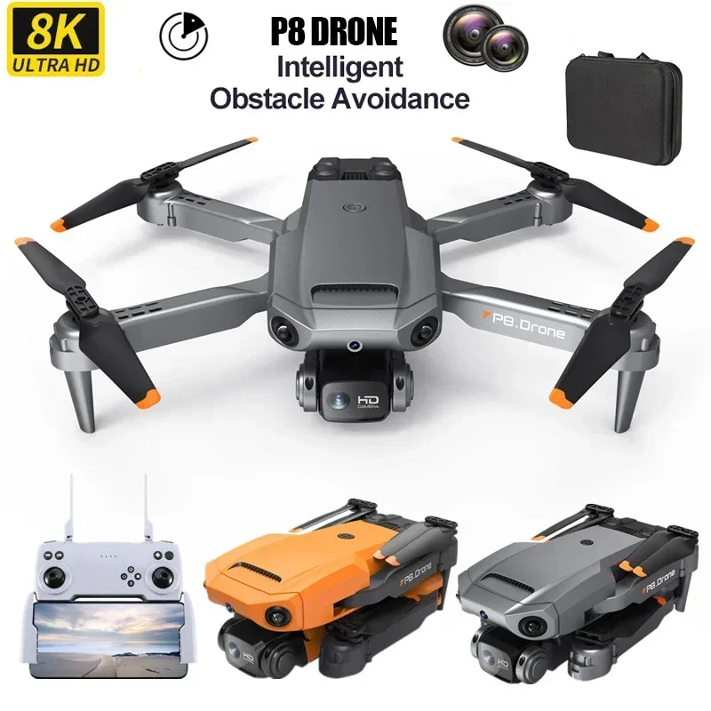 

P8 RC Drone with 4K Camera Obstacle Avoidance Folding Dron HD Aerial Photography Quadcopter Toy Remote Control Plane