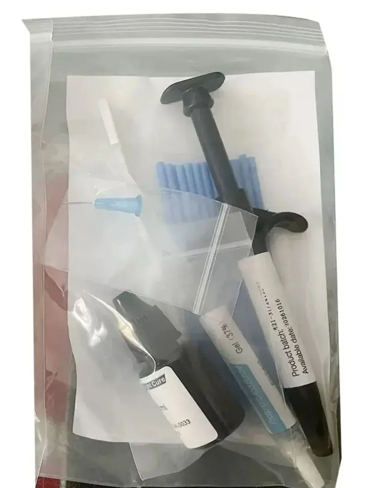 Adhésif dentaire pour brackets orthodontiques, pâte photopolymérisable, matériel dentaire, collage dentaire, fournitures orthodontiques