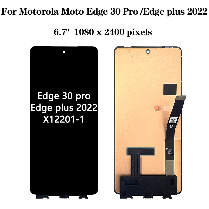 AMOLED For Motorola Edge 30 Pro 30Pro LCD XT2201-1 Display Touch Screen Digiziter Assembly For Moto Edge Plus 2022 LCD Screen