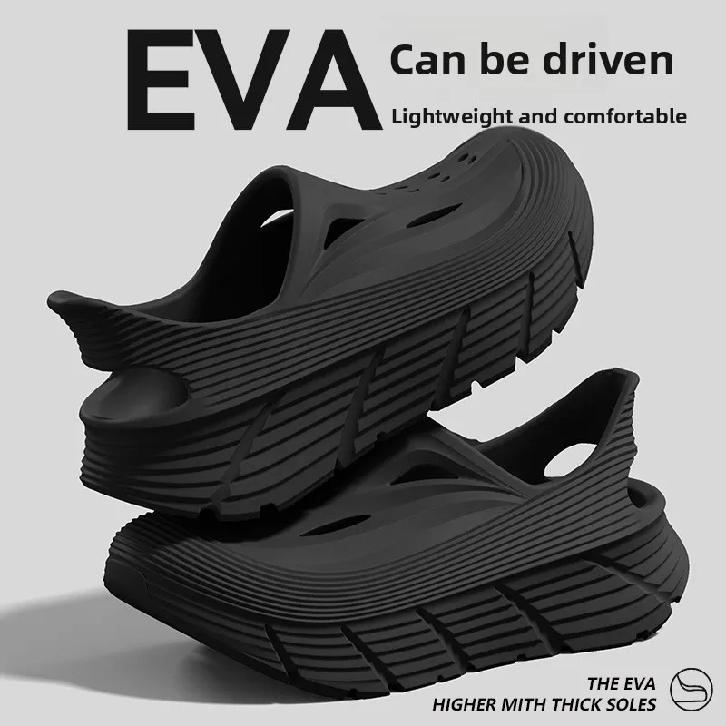 Non-slip hole shoes men's summer 2026 new deodorant stepping on shit feeling outdoor sports eva wear cool slippers men