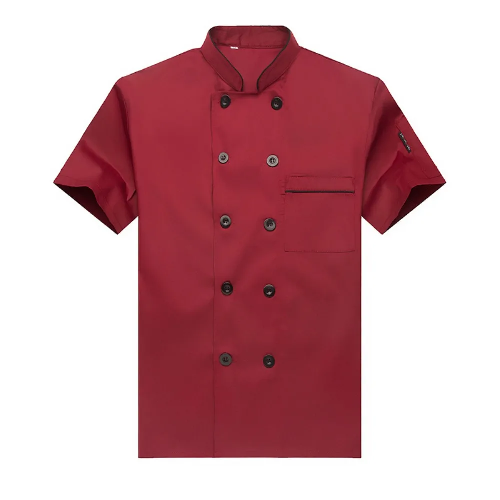 Modern Hotel Uniform White Chef Jacket Buttons Restaurant Kitchen Staff Shirt Waiter Suit Chef Workwear Chef Jacket