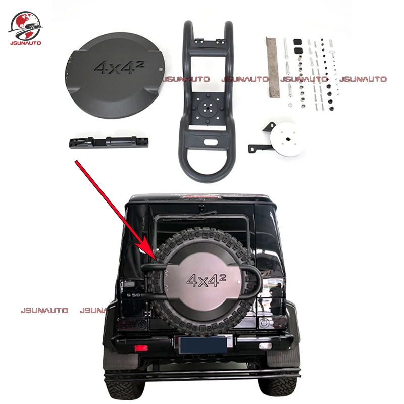 

Exterior Accessories For Benz W463 G350 G550 G63 G63 G500 4X4 Off-Road Carbon Fiber Rear Spare Tire Cover 22inch Wheel Holder