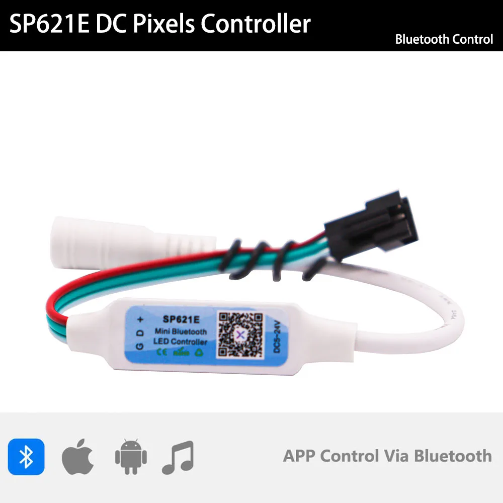 WS2811 WS2812B Pixels LED Strip Controller SP110E SP105E SP107E SP621E Bluetooth/WIFI/Music Smart Led Light Controller DC5-24V