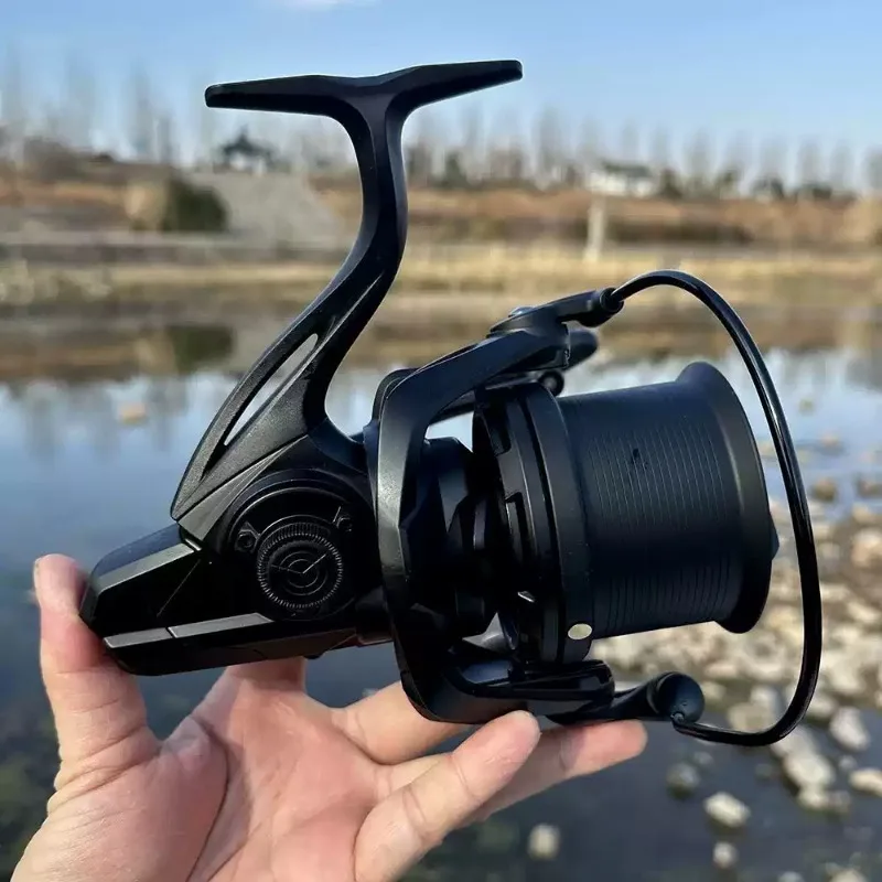 14000 Spinning Reel Shallow Slant Spool Full Metal Gapless Long Cast Wheel For Surf Anchor Saltwater Fishing