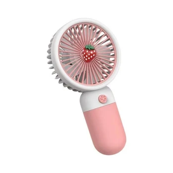 휴대 전화 거치대 소형 선풍기 휴대용 USB 충전 미니 과일, 사무실 학생 전기 선풍기 만화 선풍기