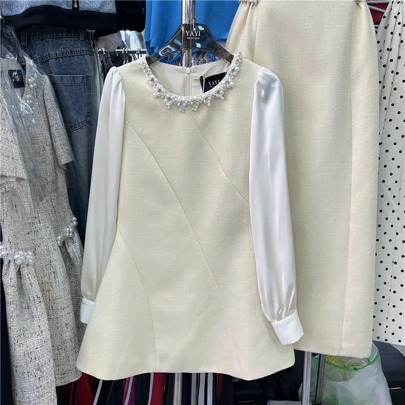 

Новинка весенней коллекции: длинная юбка А-силуэта с высокой талией, свободного кроя, с роскошной отделкой, для женщин