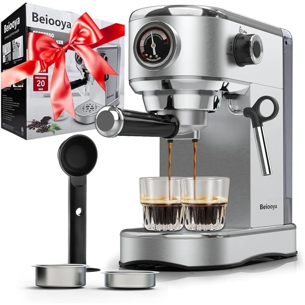 Beiooya-Máquina De Espresso Com Tanque De Água, Casa Cappuccino, Latte, Mamãe, Papai, Amantes De Café Presentes, 20 Bar, 37oz