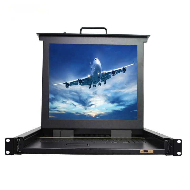 

China manufacturer 16ports VGA KVM console 17 inch 1U rack mount LCD 10 port kvm switch