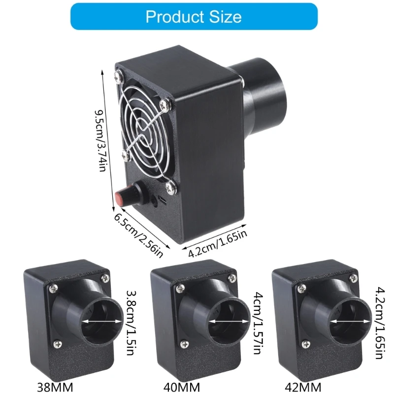 ventilador 60 alimentado por USB com velocidade variável para aplicações internas externas
