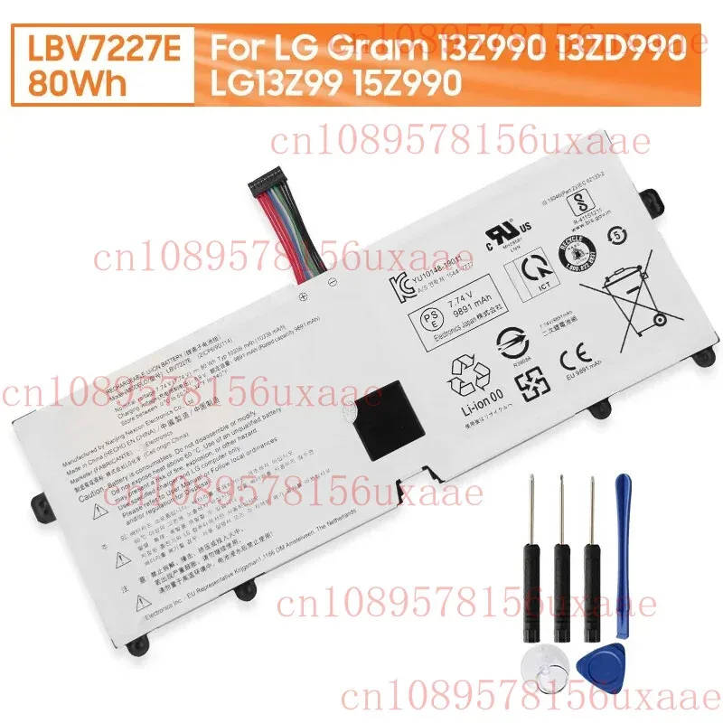 

Battery LBV7227E For LG Gram 13Z990 13ZD990 15Z990 15ZB990 17Z990 17ZB990 17Z99 XMSJ