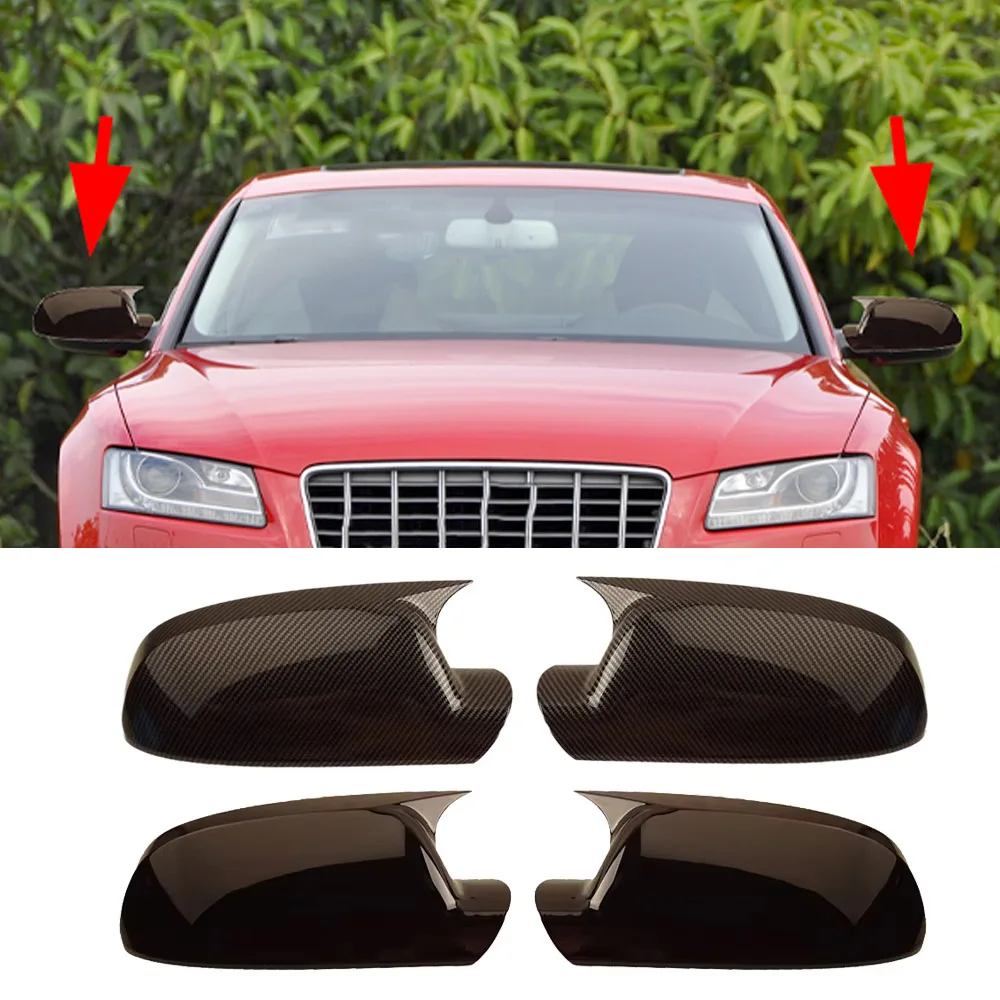 

OX Horn Styling Car Mirror Cover Car Rearview Mirror Caps For Audi A5 S5 8T Sportback Coupe 2010 2011 2012 2013 2014 2015 2016