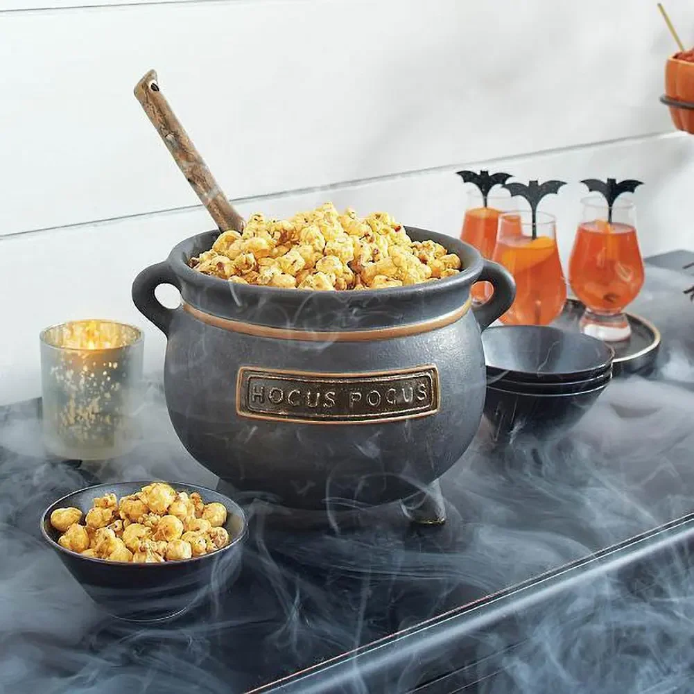 

Resin Candy Bucket for Halloween Party Decoration, Witches Cauldron Serving Bowls, Indoor and Outdoor, Home and Kitchen Decor