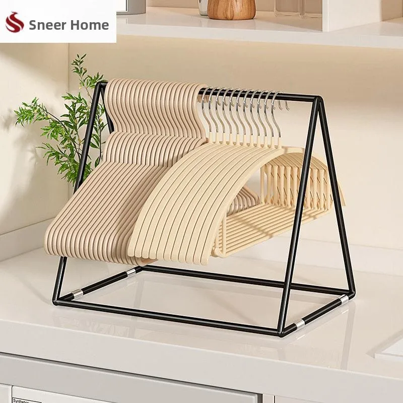 Metal Clothes Hanger for Balcony Storage Organizer Home Use Creative Design Anti-Slip Structure Suitable for T-Shirts Bathroo...