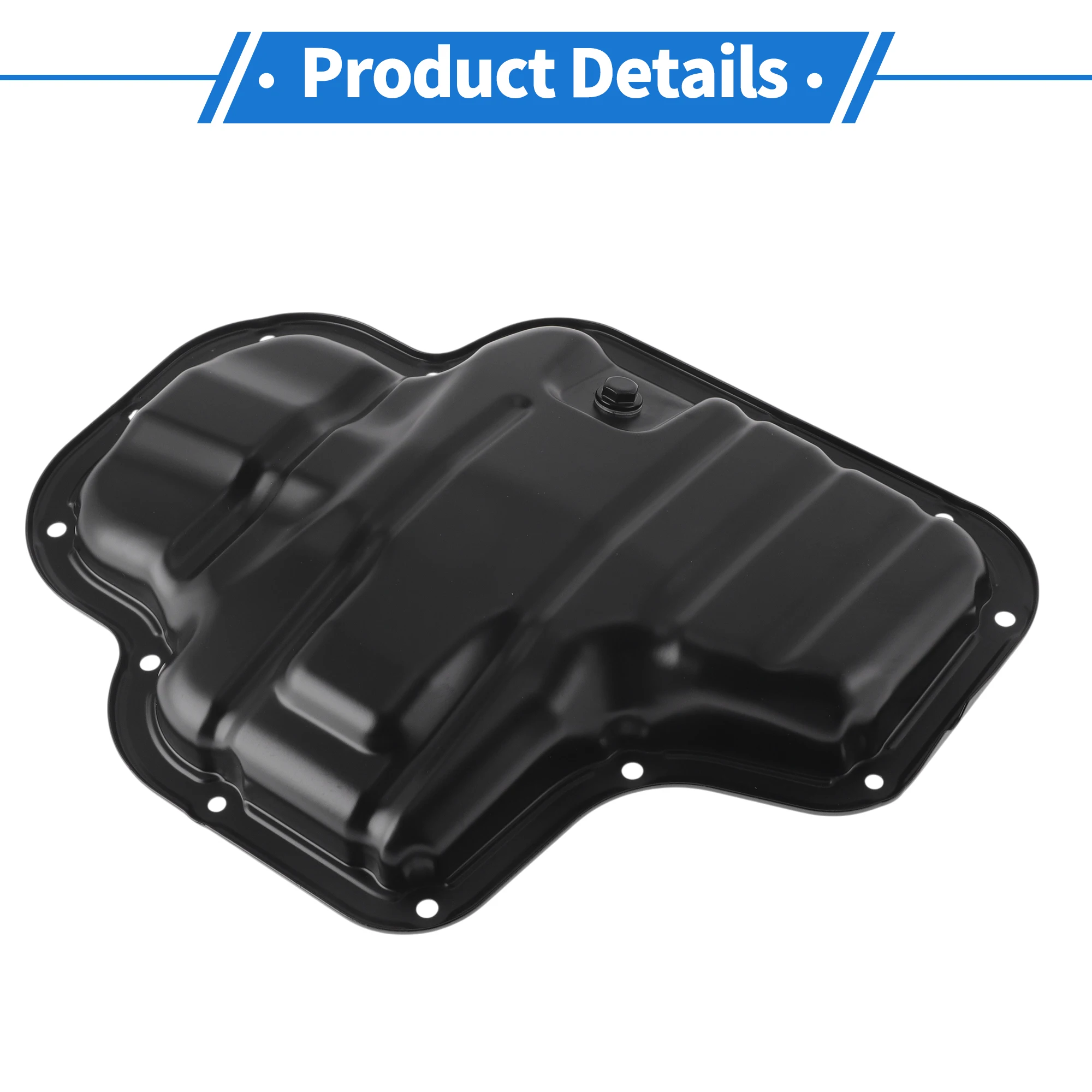 

UXCELL No.1210224020 Engine Oil Pan Oil Pan Sump Transmission Oil Pan for Toyota RAV4 2019-2023 Aluminum Alloy Black