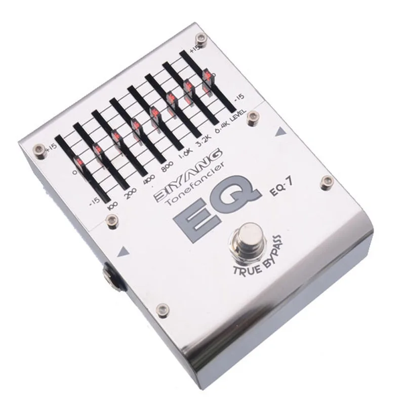 Biyang ToneFancier Series EQ-7 7 Bands Graphic Equalizer EQ Electric guitar Pedal True Bypass With gold pedal Connector