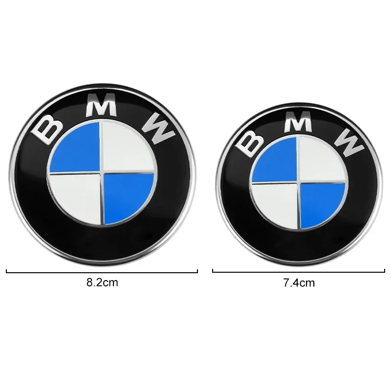 74mm 82mm Car Front Hood Emblem Logo Rear Trunk Badge for BMW E30 E38 E39 E46 E60 E61 E90 X1 X3 X4 X5 X6 E70 E83 X5 F10 F30 F32