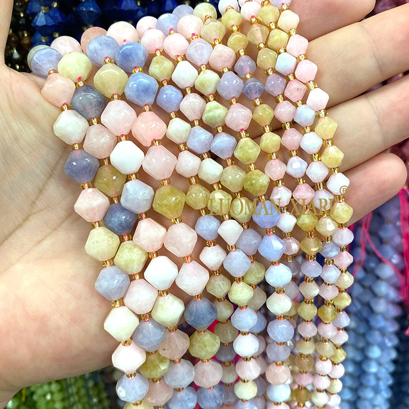 6/8/10MM Pyramid Shape Natural Stone Picasso Jasper Loose Spacer Beads for Jewelry Making Diy Bracelets Charms Accessories