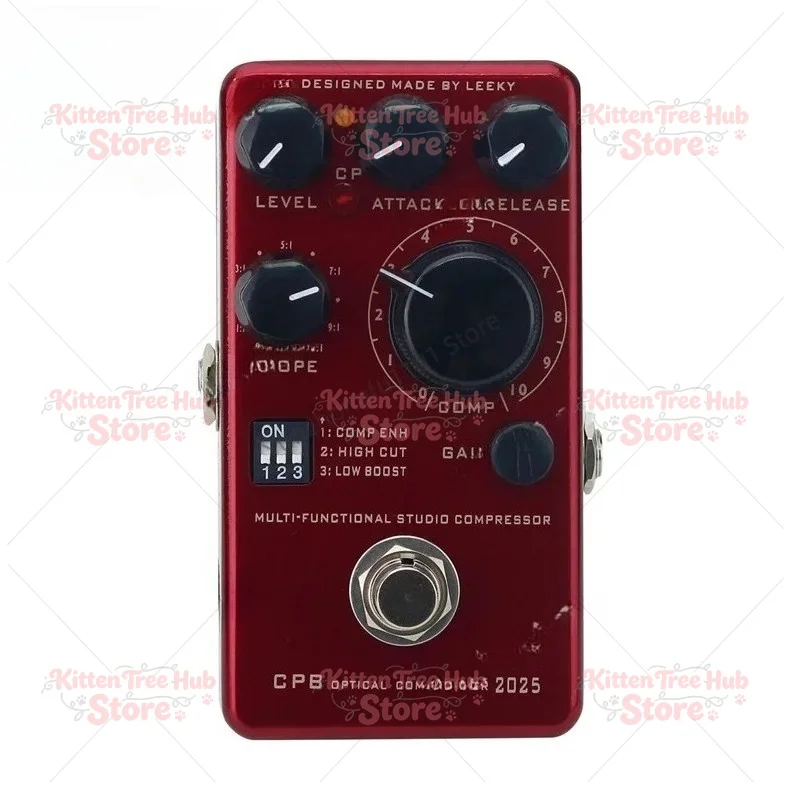 2025 Version Wine Red Electric Guitar and Bass Compressor Pedal Multifunctional Studio Universal CPB Optical Compressor
