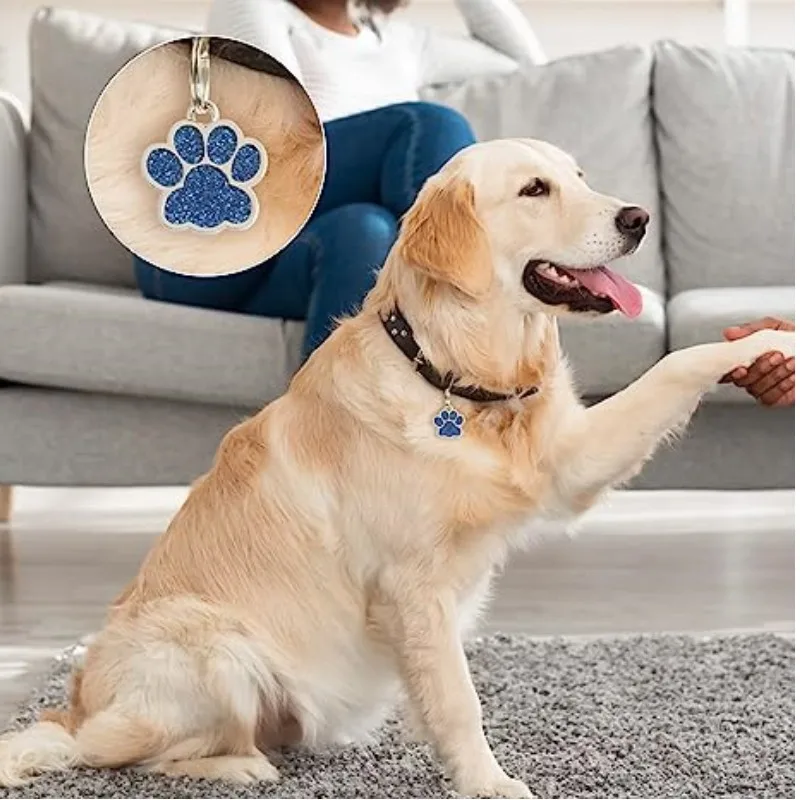 شخصية الكلب القط CustomTags محفورة جرو الحيوانات الأليفة معرف اسم طوق العلامة الفولاذ المقاوم للصدأ باو بريق قلادة الحيوانات الأليفة الكلاب الملحقات