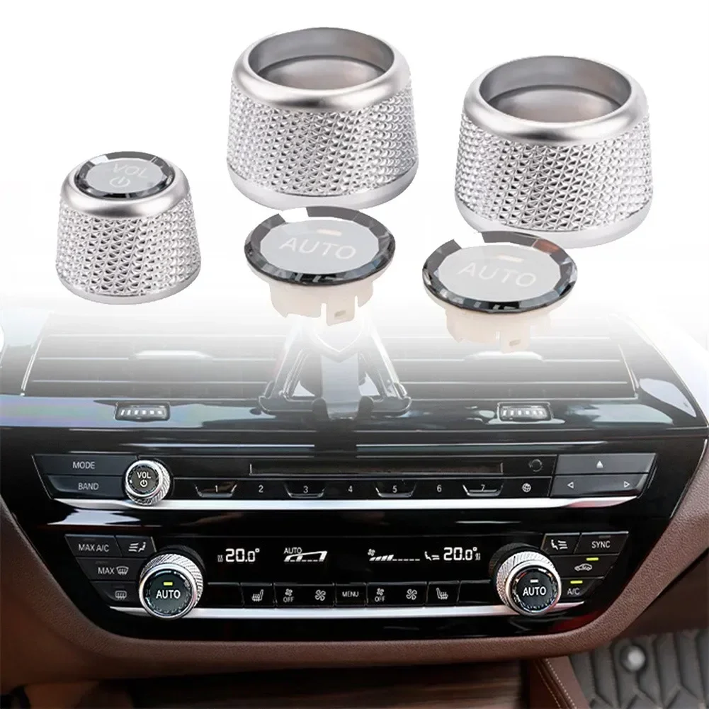 Crystal Ring Cover For Air Conditioning Volume Button Knob High Quality For BMW G02 G01 G30 G12 Glittering And Stylish Interior