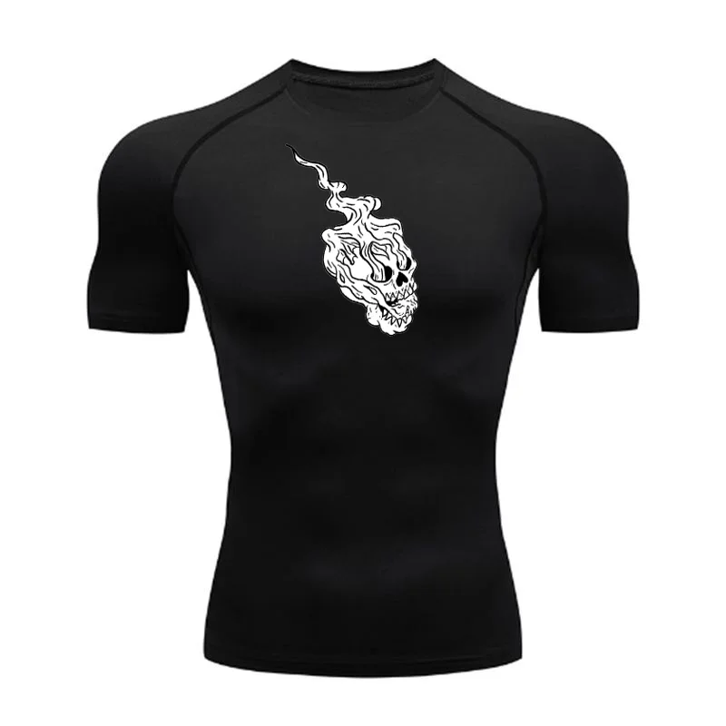 

Anime Men's Compression Shirt Fitness Sport Running Tight Gym TShirts Athletic Workout Quick Dry Tops Tee Summer