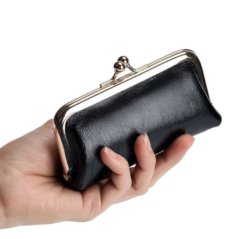 Royal Bagger Creative Coin Purse for Women Genuine Cow Leather Fashion Simple Storage Purses Female Lipstick Bag