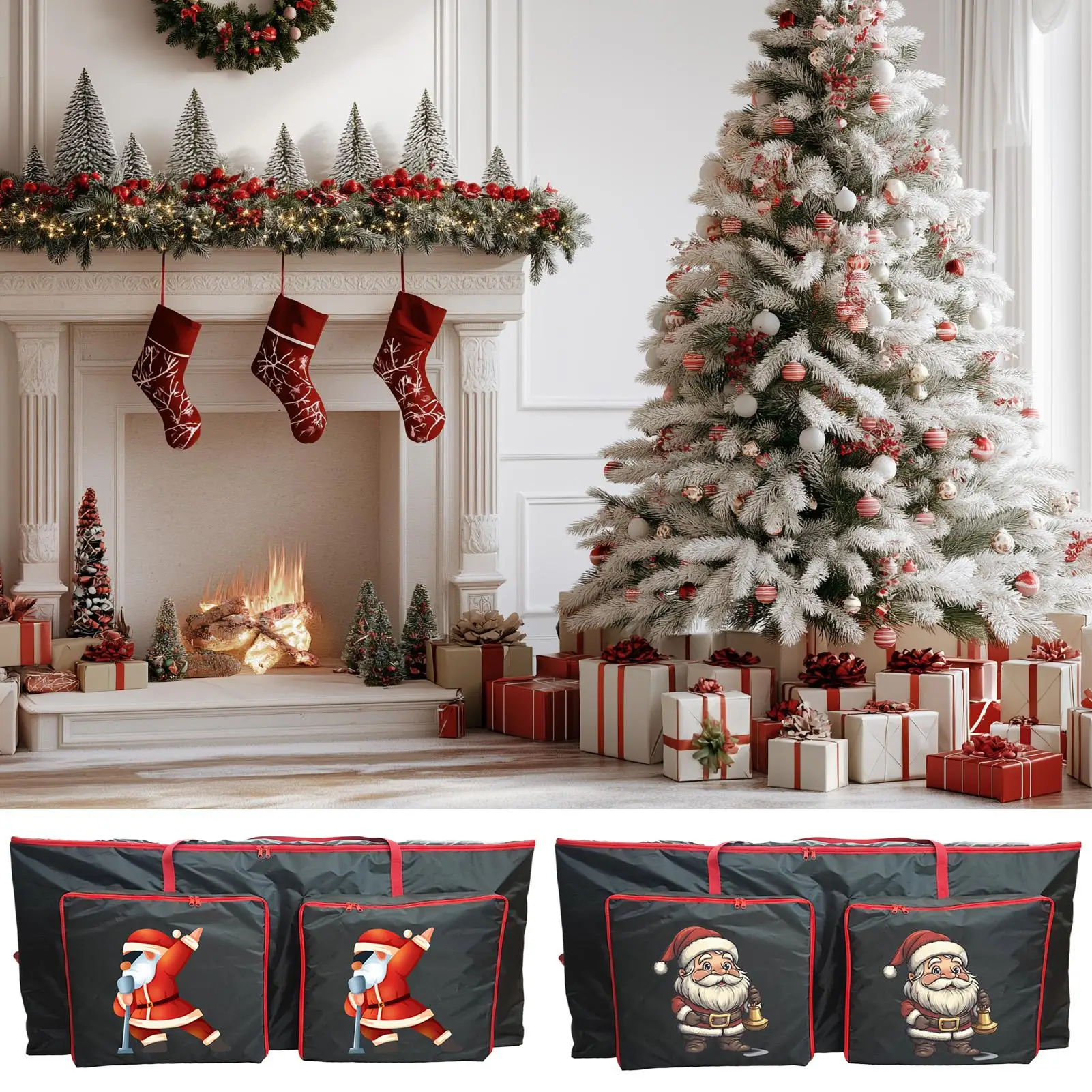 

Сумка для хранения рождественской елки Сверхмощная сумка для елки Сумка для хранения уличной подушки Водонепроницаемая сумка для хранения Рождественская упаковочная сумка