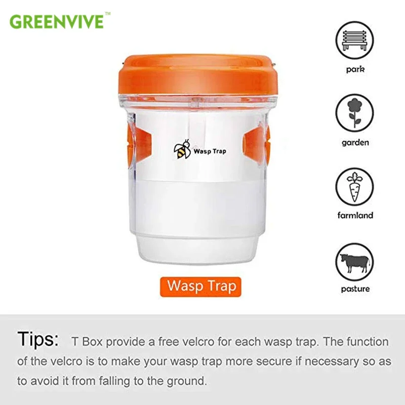 Bee Catcher LED Bee Hornet Trap Catcher Hanging Non-toxic Insect Control Tools Wasp Trap Catcher Solar Powered Flying Suspension