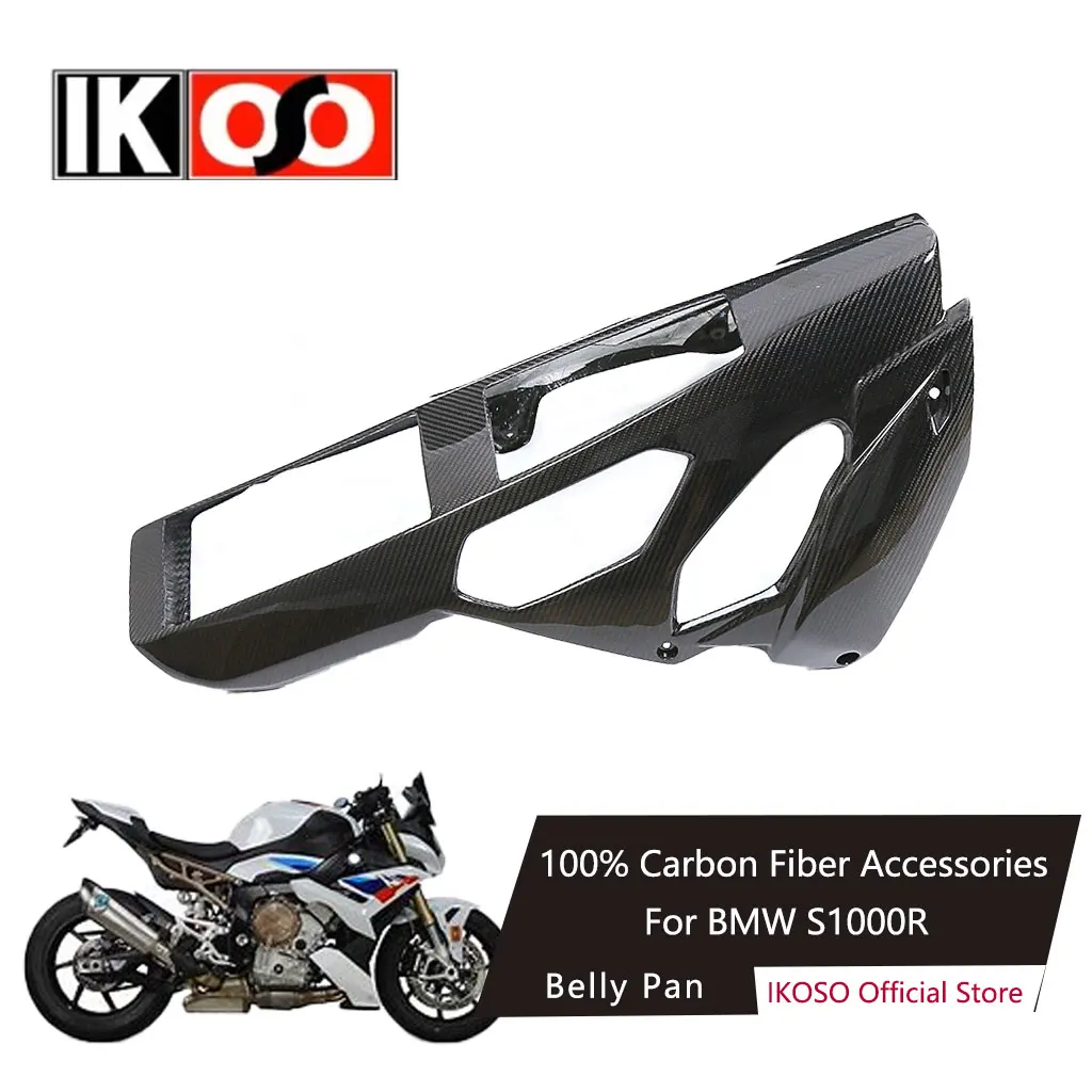 For BMW S1000R/M1000R Dry Carbon Fiber Shell Belly Pot Motorcycle Modification Accessories Lower Guide Fairing 2021-2024