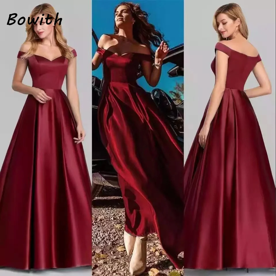 

Bowith Evening Luxury Dress 2023 Prom Elegant Gift For Women Red Dresses Wedding Party Formal Occasion Gala Gown vestidos