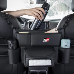 Leather Car Seat Middle Hanger Storage Bag Auto Handbag Holder Between Seats GR SPORT For Toyota YARiS Supra Corolla Prius Camry