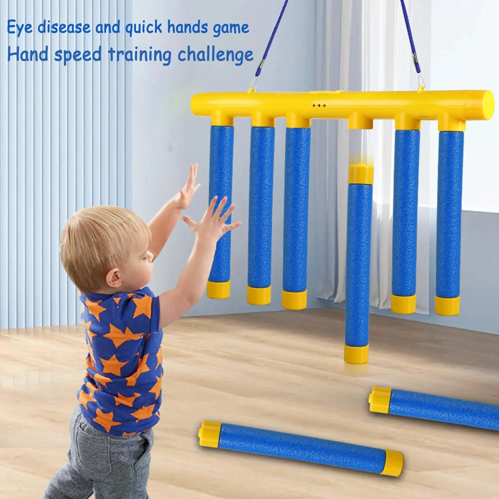 Funny Challenge Falling Sticks Game Set Hand Eye Coordination Training Reaction Reflex Nerve Exercise Catching Sticks Game Toys