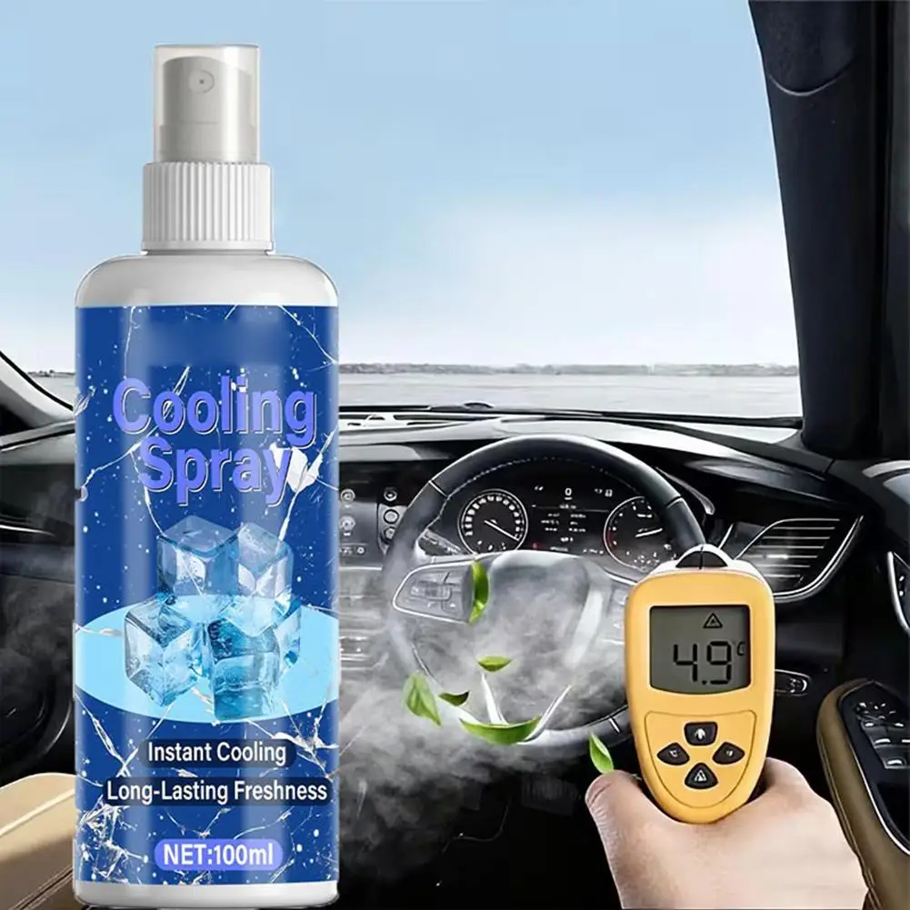 100ml Quickly Reduce Temperature Portable Heat Dissipation Car Interiors Instant Cooling Spray Summer Car Refrigeration Artifact