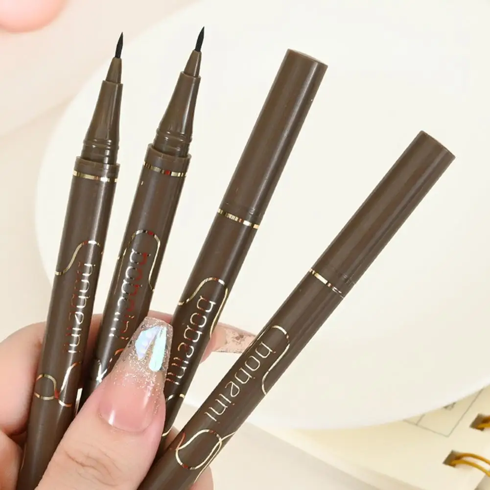Waterproof Quick Dry Liquid Eyeliner Pen Ultra-fine Matte Black Brown Lasting Lying Silkworm Eyeliner Pencil Beauty Eyes Makeup