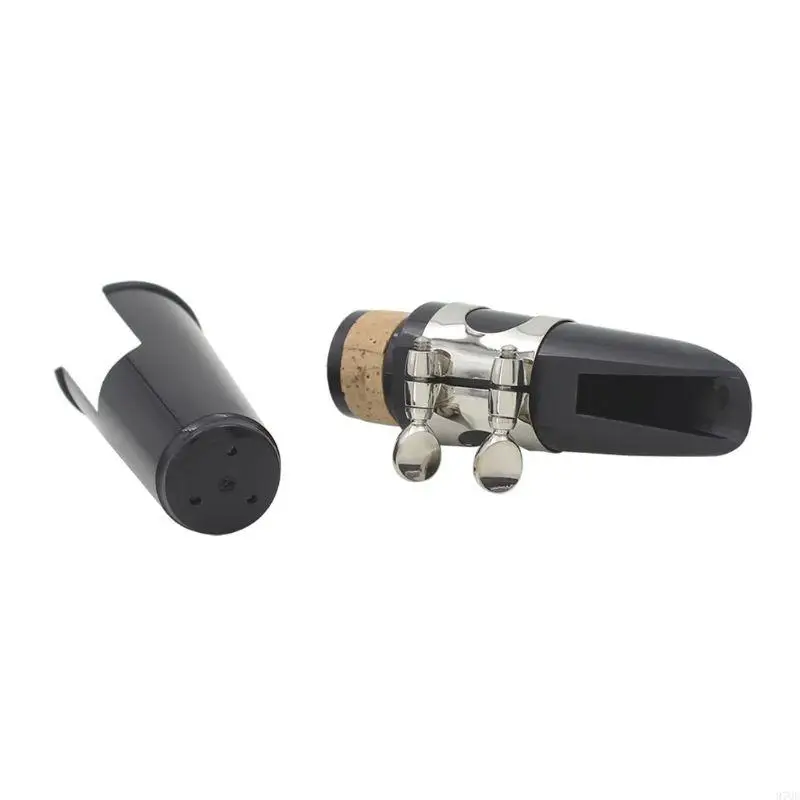 97QE Plastic Flat Clarinet Mouthpiece & Clamp Woodwind Instruments （Black）