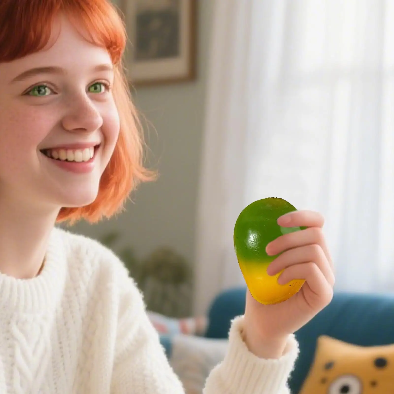 Giocattolo da spremere Rilassamento Mango Giocattolo per adulti Tensione sensoriale Sollievo dallo stress Elastico Morbido Cambio di colore per ragazzi Ragazze Bambini