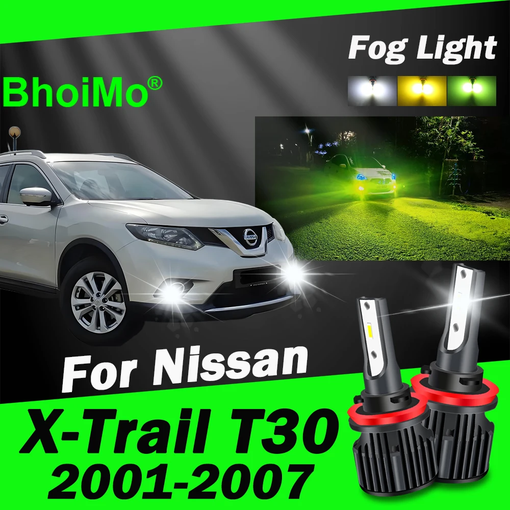 

BhoiMo For Nissan X-Trail T30 Front Fog Light Bulb Lamp 2001 2002 2003 2004 2005 2006 2007 Led