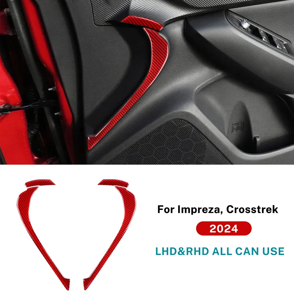 

Real Soft Carbon Fiber Sticker For Subaru Crosstrek 2024 Impreza 2024 Car Front Door Panel Interior Trim LHD RHD Accessories