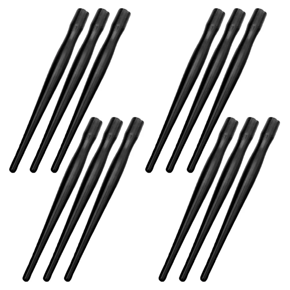 

12 Pcs Black Plastic Pole Water Dip Pen Holder Drawing Handles for Manga
